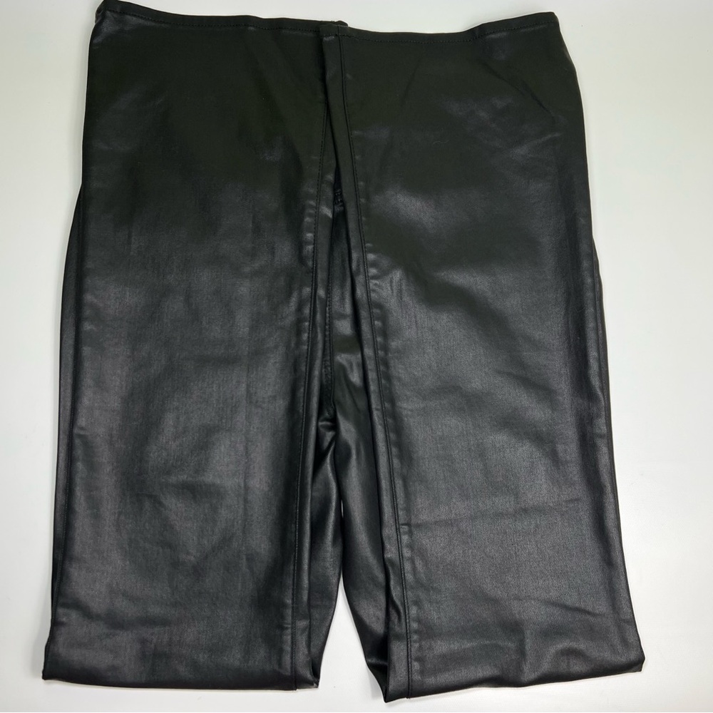 Chicos coated black flare pants size 6 - Picture 9 of 9